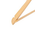 Wieszak - 5 szt. drewniany 44 cm mocny premium wiszący z poprzeczką antypoślizgową naturalny uniwersalny do szafy
