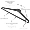 Wieszak - 10 szt. 43 cm mocny premium plastikowy wiszący z poprzeczką uniwersalny do szafy