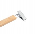 Wieszak - 5 szt. 34 cm drewniany premium jesion naturalny drewno wieszaki wiszące na ubrania z klipsem