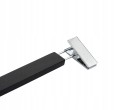 Wieszak - 5 szt. 34 cm drewniany jesion lakierowany premium czarny wieszaki wiszące na ubrania z klipsami
