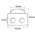 Stoper - 200 szt. zacisk do sznurka 117, dwuotworowy regulator