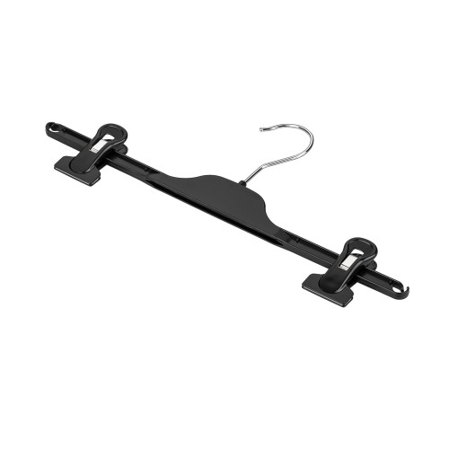 Wieszak - 10 szt. 35 cm plastikowy, wieszaki wiszące na spodnie i spódnice z regulowanym klipsem
