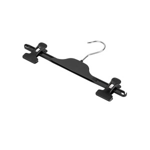 Wieszak - 10 szt. 30 cm plastikowy, wieszaki wiszące na spodnie i spódnice, regulowany przesuwny klips
