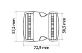 KLAMRA 50 szt. 50mm premium mocny zatrzask plastikowy, opakowanie