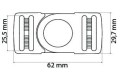 KLAMRA 100 szt. 25mm obrotowa opakowanie