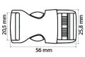 KLAMRA 100 szt. 20mm premium zatrzaski plastikowe, opakowanie