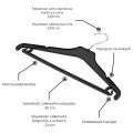 Wieszak - 10 szt. 35 cm mocny premium plastikowy wiszący z poprzeczką - uniwersalne wieszaki do szafy