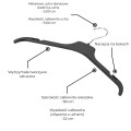 Wieszak - 10 szt. 38 cm plastikowy uniwersalny bez poprzeczki wiszący