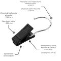 Wieszak  klips klamra - 5 szt. czarny plastikowy wiszący